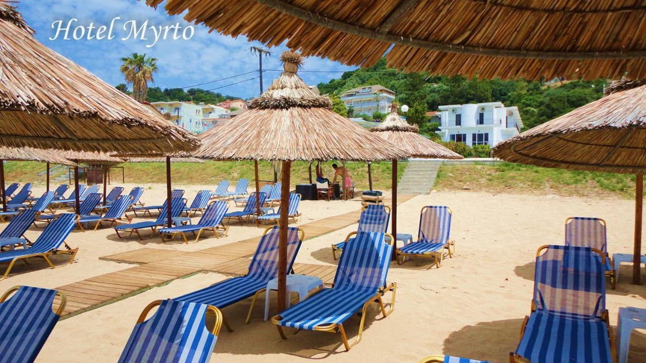 Mirto Beach Hotel & Restaurant Paralia Vrachou Eksteriør billede